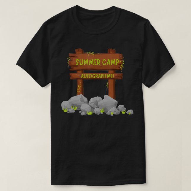Memento för sommarkamp Keepsaké Autograph T Shirt (Design framsida)