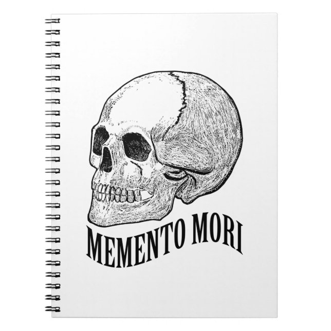 Memento mori anteckningsbok med spiral (Framsidan)