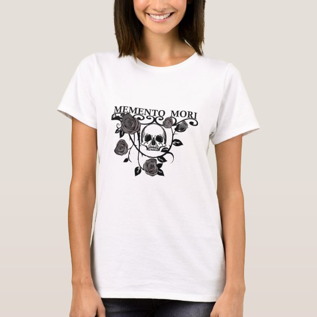 Memento mori Black ro T Shirt (Framsida)