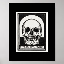 Memento mori Black Skeleton av Julie de Graag Poster