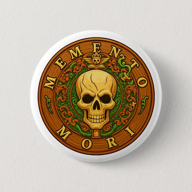 Memento Mori Button by Phil Elmore Knapp (Framsida)