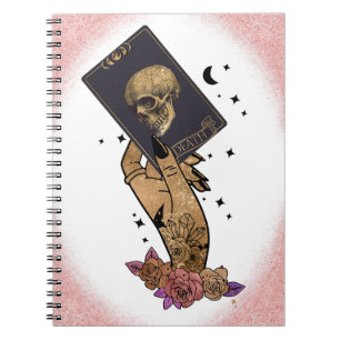 Memento Mori Death Tarot Card Anteckningsbok