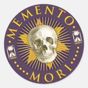 Memento Mori-dekal Runt Klistermärke