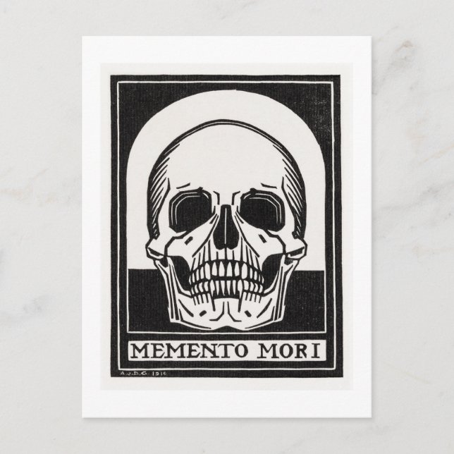 Memento Mori Dödskalle Konst Vykort (Framsida)