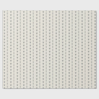 Memento Mori Dödskalle och Timglas Gravyr Mönster Presentpapper