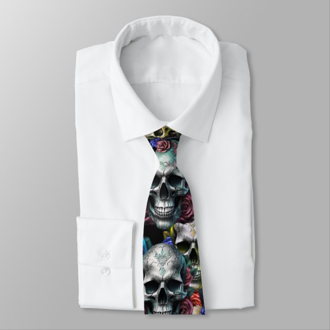 Memento Mori Döskallars Tie Slips (Bunden)