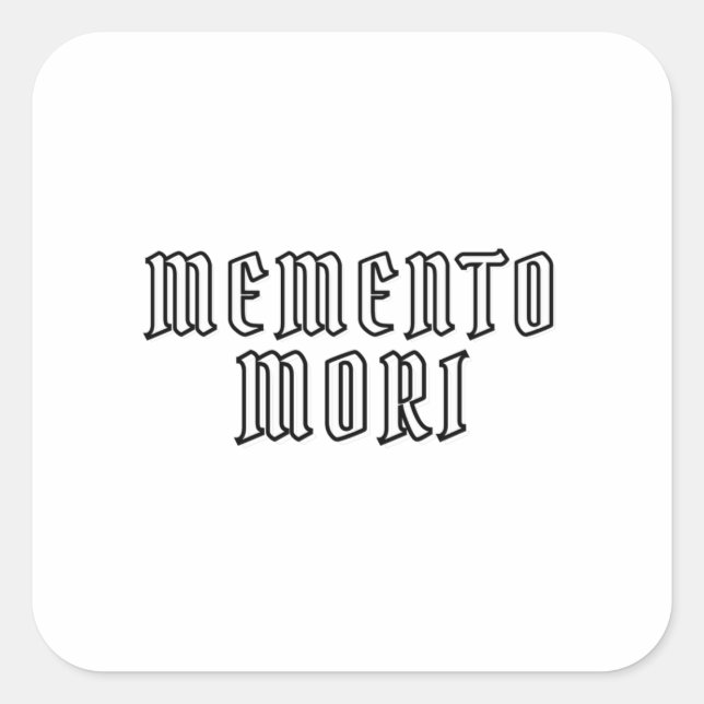 Memento Mori Fyrkantigt Klistermärke (Framsida)