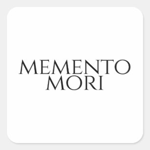 Memento Mori Fyrkantigt Klistermärke
