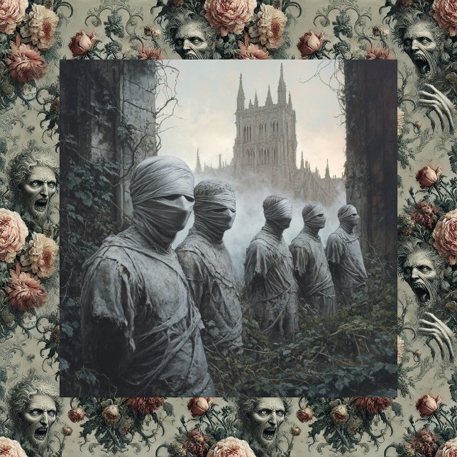 Memento Mori Garden — Gotisk  Canvastryck (Memento Mori Garden + Lazarus Weeps)