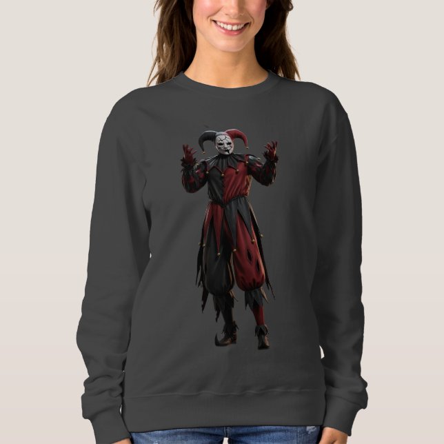 Memento Mori Haunted Jester T Shirt (Framsida)