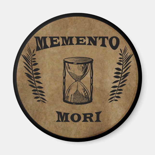 memento mori hourglass magnet (Framsidan)