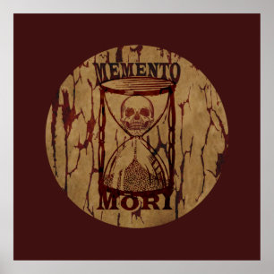 memento mori hourglass poster