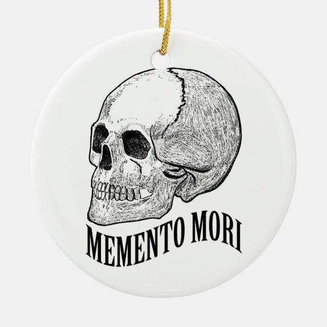 Memento mori julgransprydnad keramik (Framsidan)