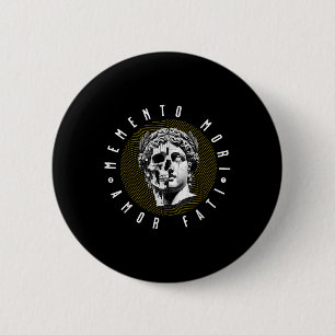 Memento Mori Kärlek Fati Skull Stoicism Quote Knapp