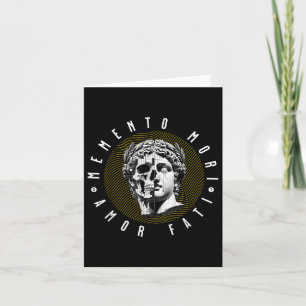 Memento Mori Kärlek Fati Skull Stoicism Quote Kort