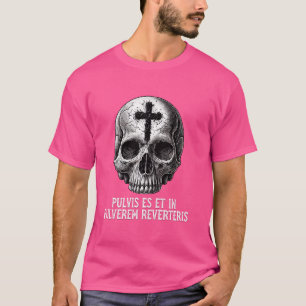 Memento Mori Katolsk Kors Förenlig med Latinsk Mäs T Shirt