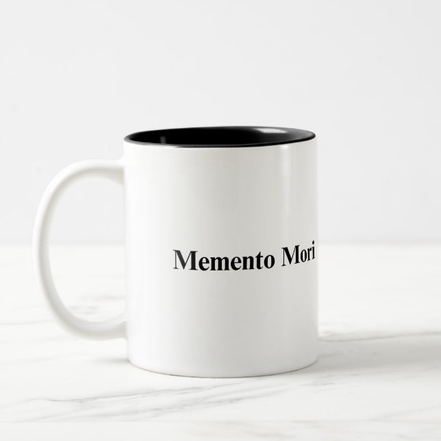 Memento Mori Large Minimalist Två-Tonad Mugg (Vänster)