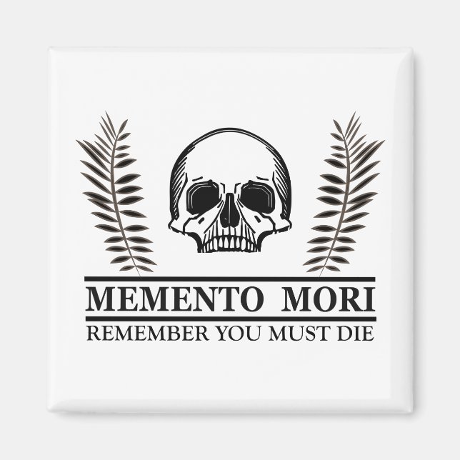 memento mori latin ord magnet (Framsidan)