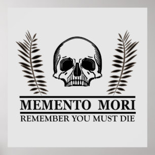memento mori latin ord poster