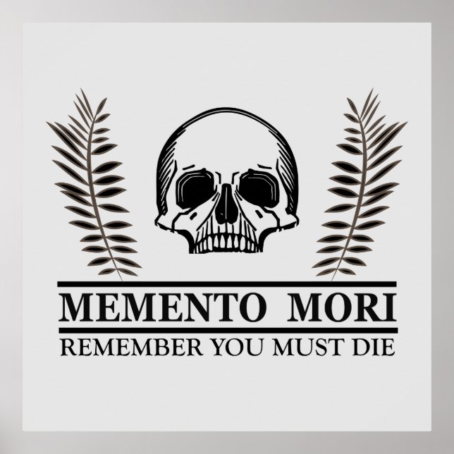 memento mori latin ord poster (Framsidan)