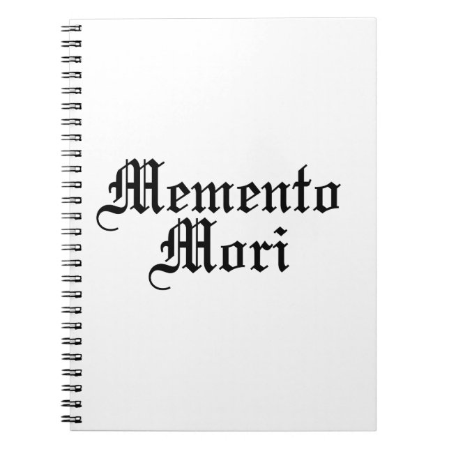 Memento Mori - latinsk fras Anteckningsbok (Framsidan)