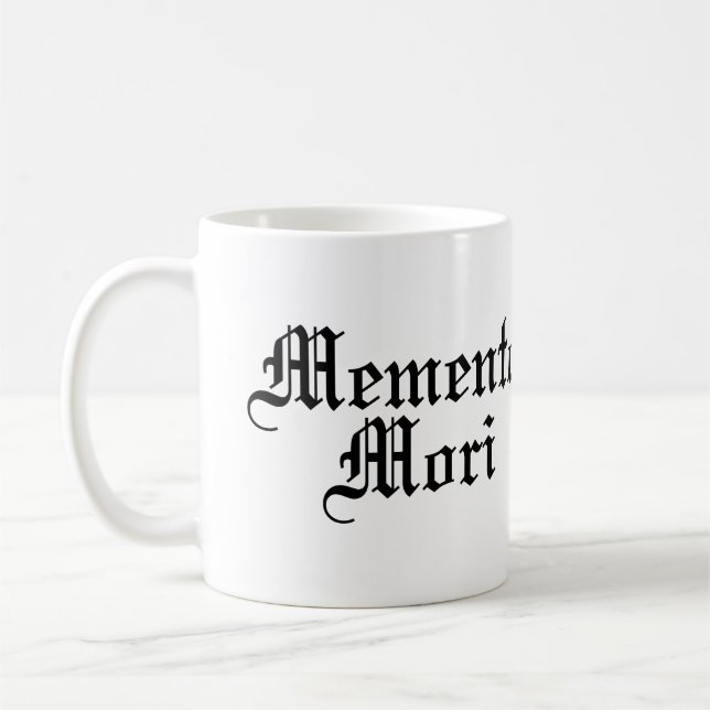 Memento Mori - latinsk fras Kaffemugg (Vänster)
