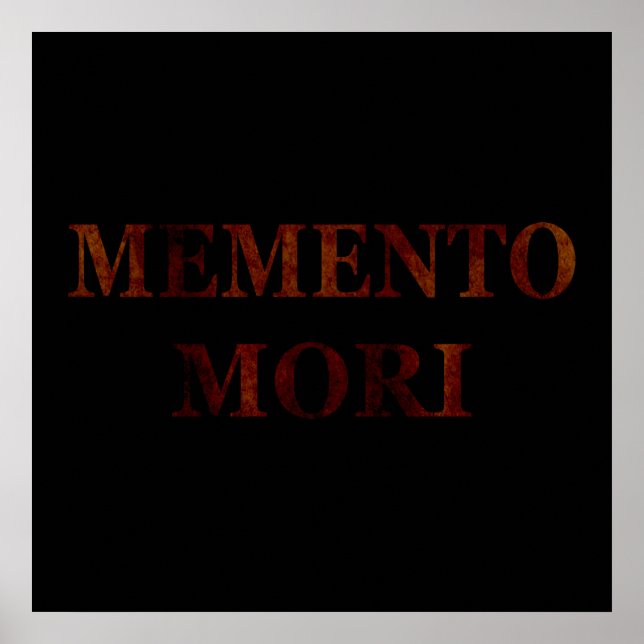 memento mori, latinsk fras poster (Framsidan)
