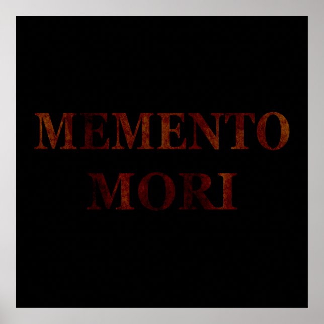 memento mori, latinsk fras poster (Framsidan)