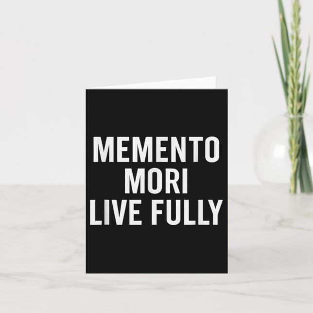 Memento Mori, Live Fully. Stoic, Motivational, Quo Kort (Framsida)