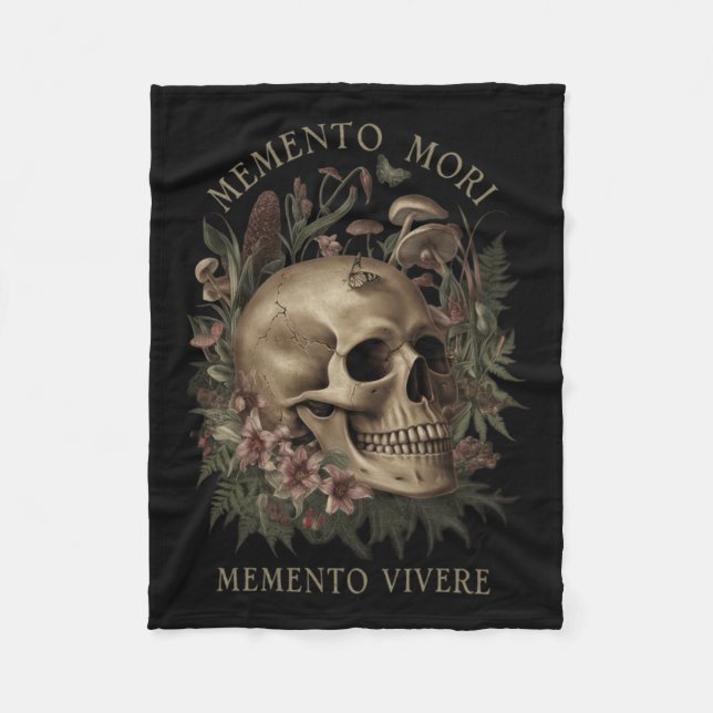 Memento Mori Memento Vivere _ Philosophy&amp; Lat Fleecefilt (Framsidan)