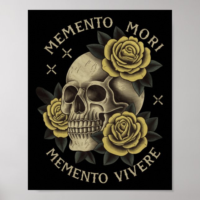 Memento Mori Memento Vivere _ Philosophy&amp; Lat Poster (Framsidan)