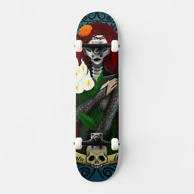 Memento Mori Mini Skateboard Bräda 18,5 Cm (Framsida)