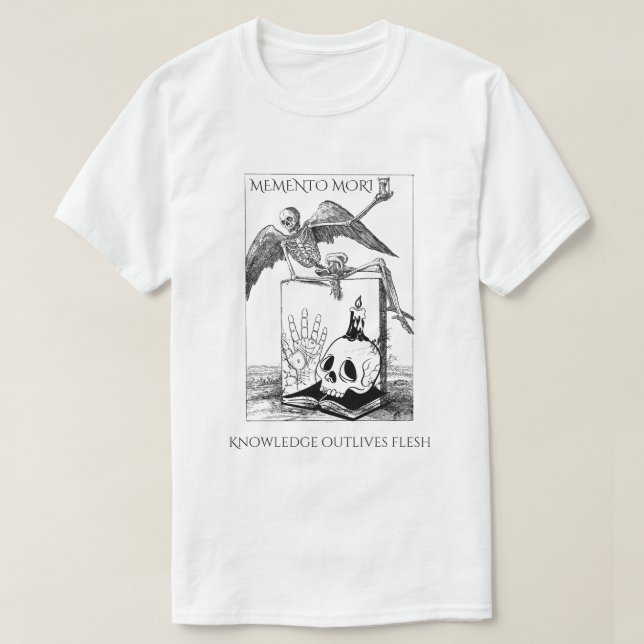 memento mori mörk akademia t shirt (Design framsida)