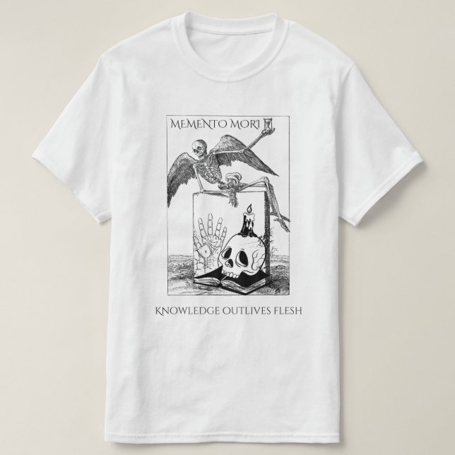 memento mori mörk akademia t shirt (Design framsida)