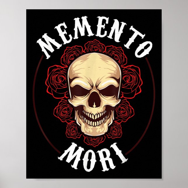 Memento Mori Mortality Stoic Philosophy Stoicism Q Poster (Framsidan)