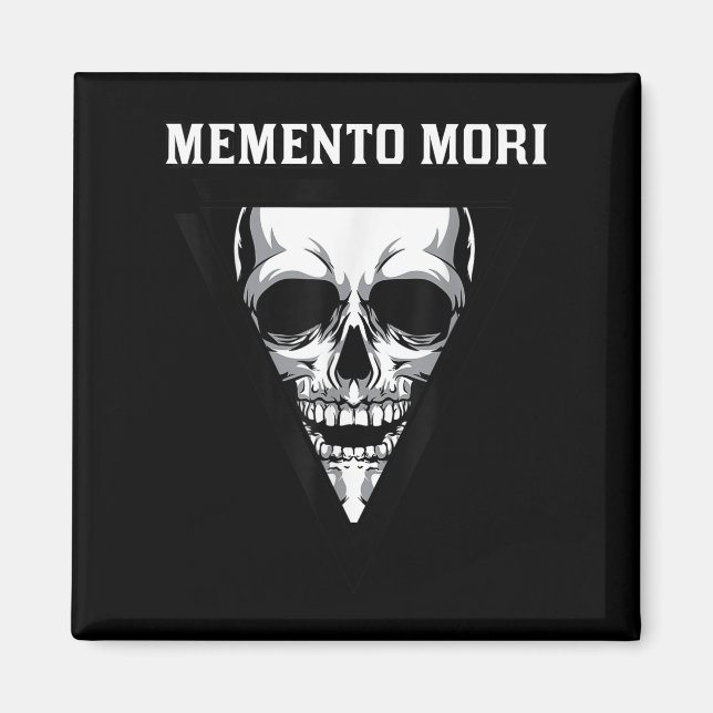 Memento Mori Mortality Stoic Stoicism Philosophy Q Magnet (Framsidan)