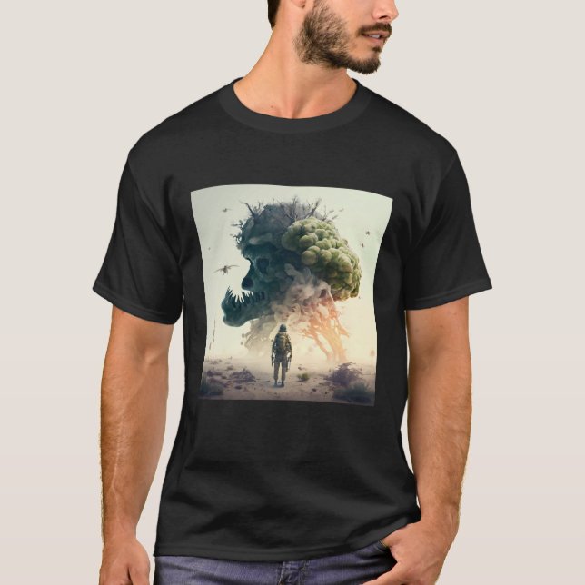 Memento Mori Nature Warrior T Shirt (Framsida)