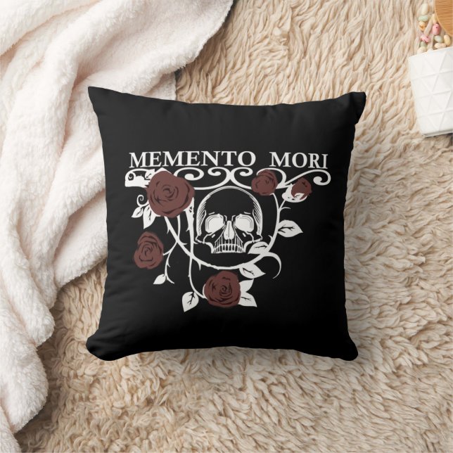 Memento mori röd ros kudde (Filt)