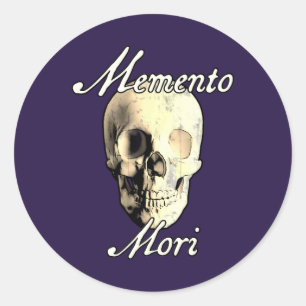 Memento Mori Runt Klistermärke