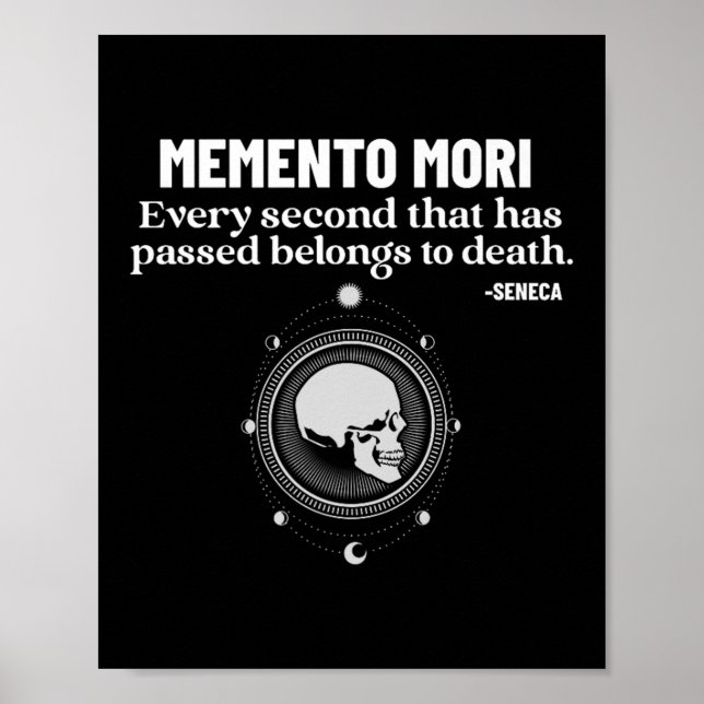 Memento Mori Seneca Stoicism Stoic Philosophy Quot Poster (Framsidan)