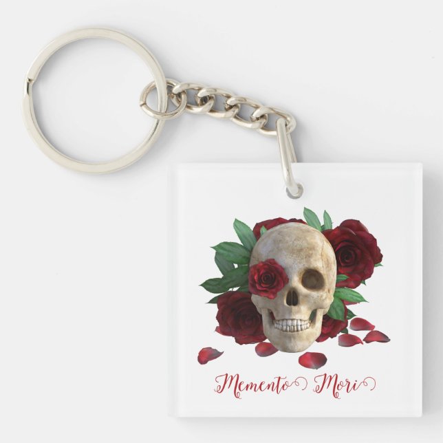 Memento Mori. Skal med röd ros (Framsidan)