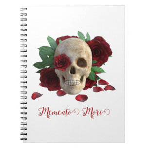 Memento Mori. Skal med röd ros Anteckningsbok