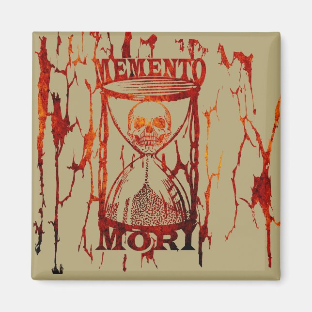 Memento mori skalle magnet (Framsidan)
