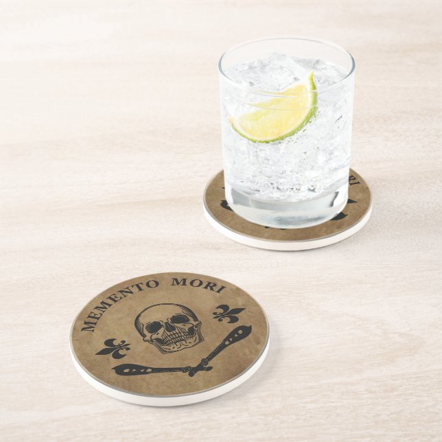Memento mori skalle underlägg (Sidan)