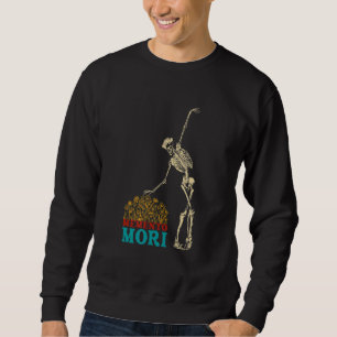 Memento Mori Skeleton Catholik Stoicism Kom ihåg D Lång Ärmad Tröja