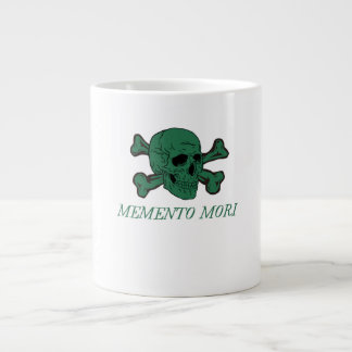 Memento Mori Skoggrön Dödskalle och Korsben Jumbo Mugg