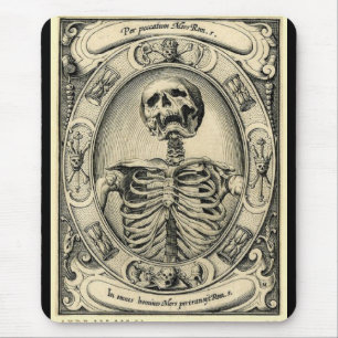 Memento Mori skräddarsy skelett- gotiska Mousepad Musmatta