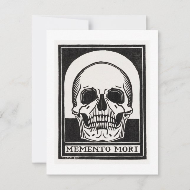 Memento Mori Skull Anteckningskort (Framsida)