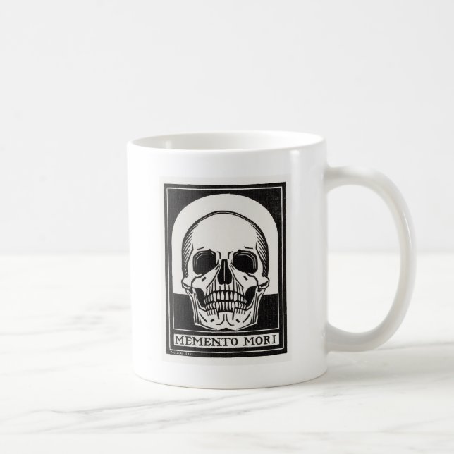 Memento Mori Skull Art Kaffemugg (Höger)