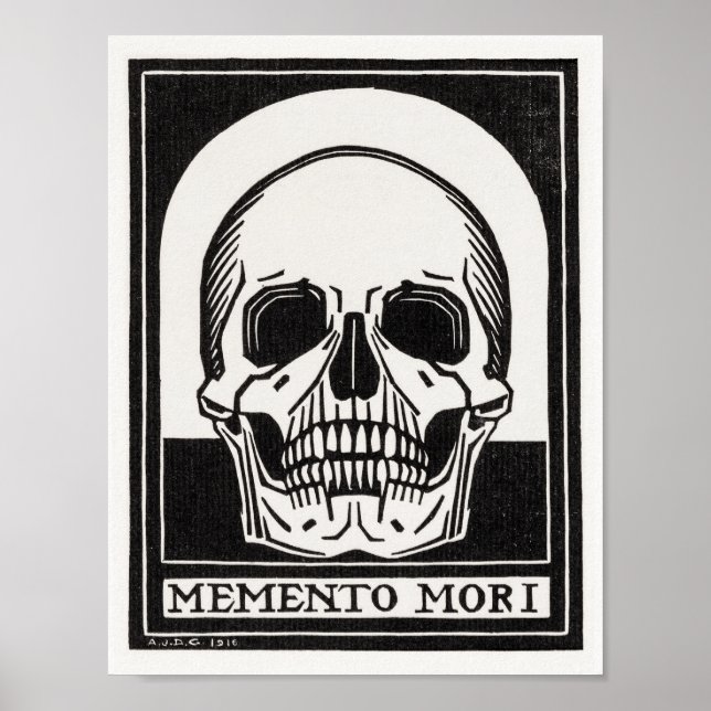 Memento Mori Skull Art Poster (Framsidan)